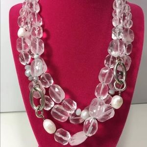 RARE Retired SILPADA Sterling Quartz Crystal Pearl